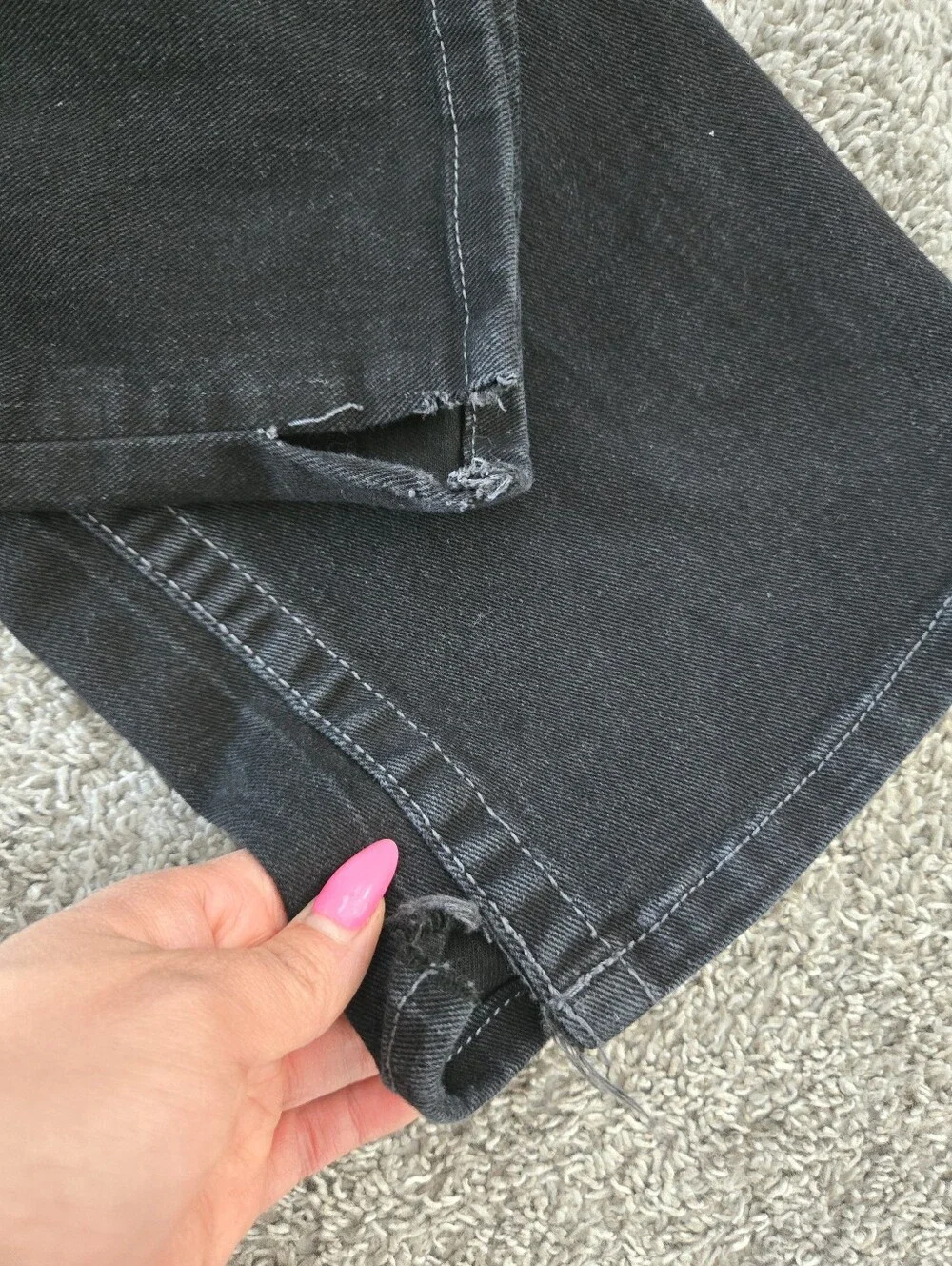 True Religion Ricky Relaxed Straight Jeans black wash. Size 30